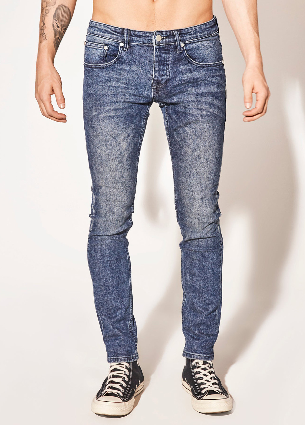 Темно-синие демисезонные скинни джинсы Alessandro Skinny Fit Wesc