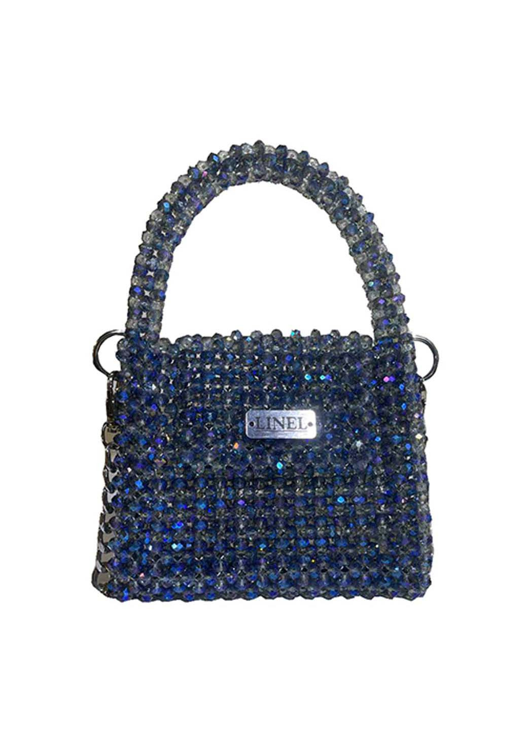 Сумка жіноча синя з намистин ручна робота Linel (275992359)