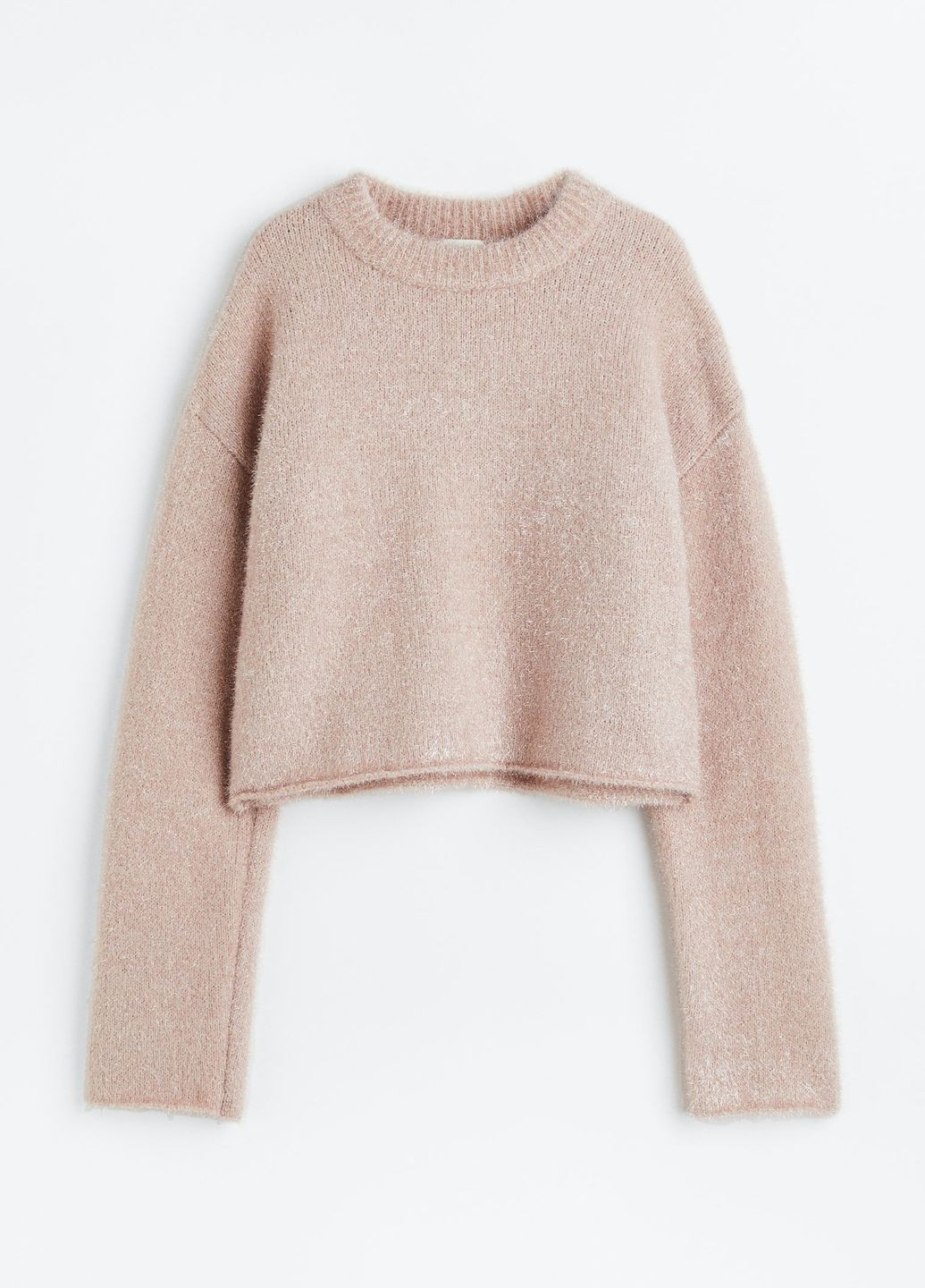 Пудровый зимний свитер H&M