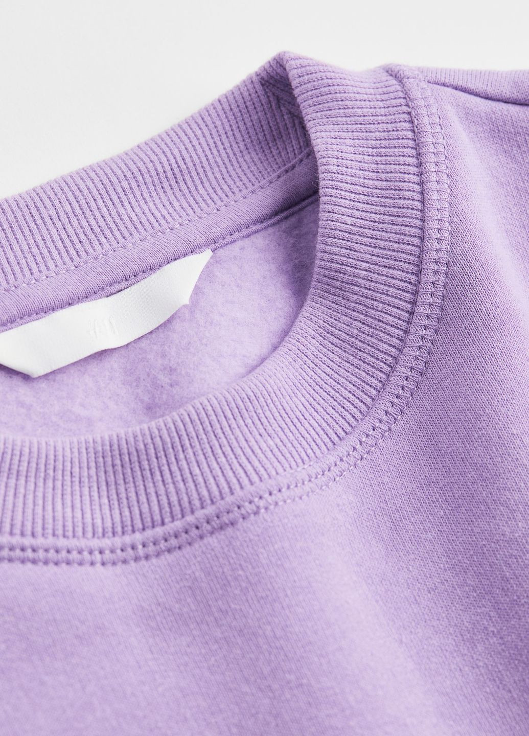 Свитшот H&M - крой надпись фиолетовый повседневный - (275938323)