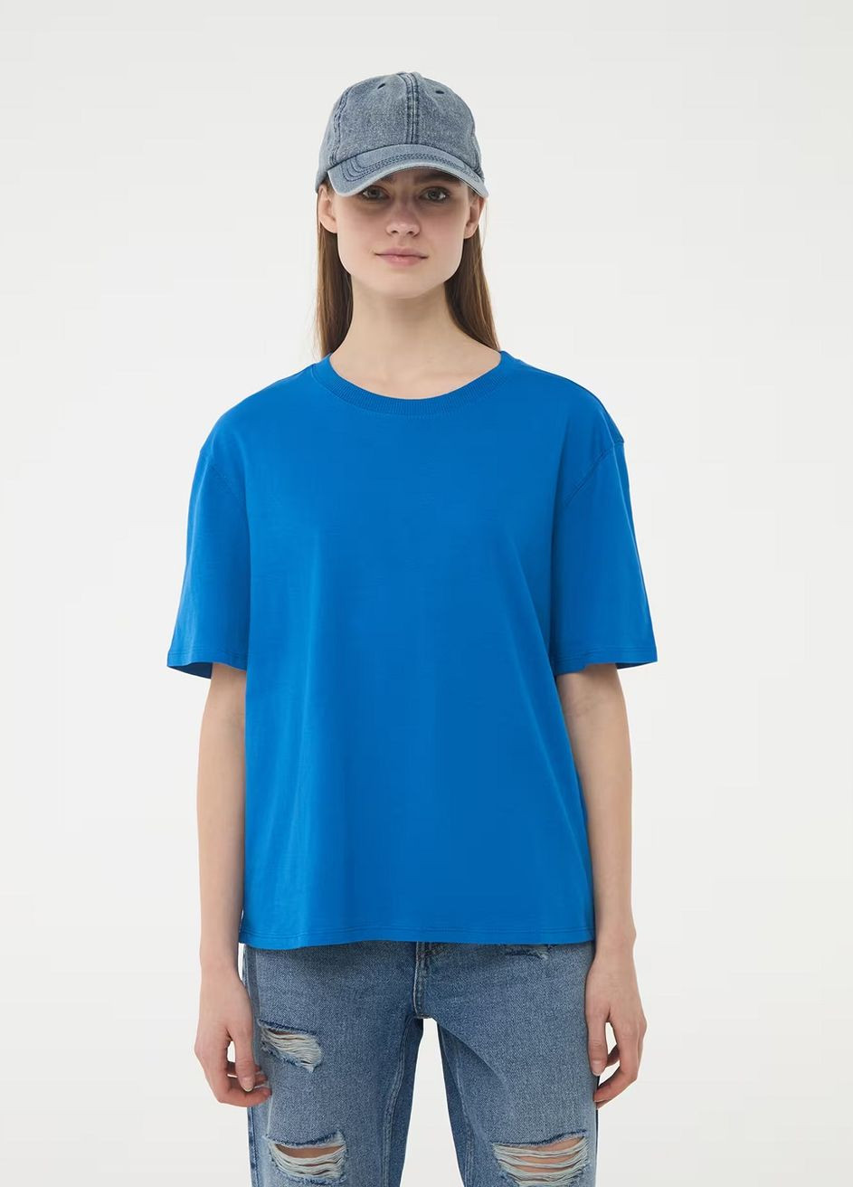 Синяя летняя футболка женщин Terranova
