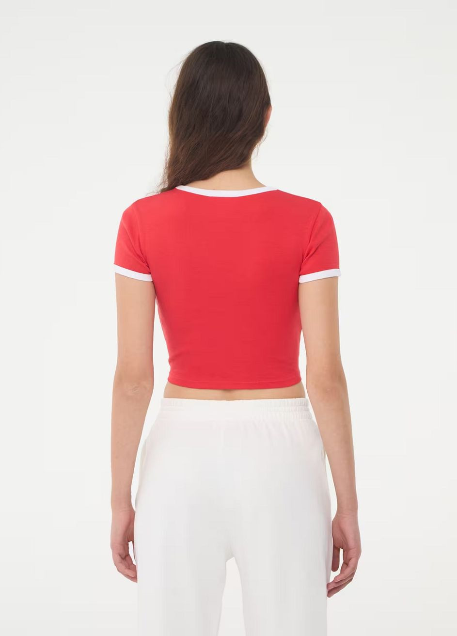 Красная летняя футболка женщин Terranova