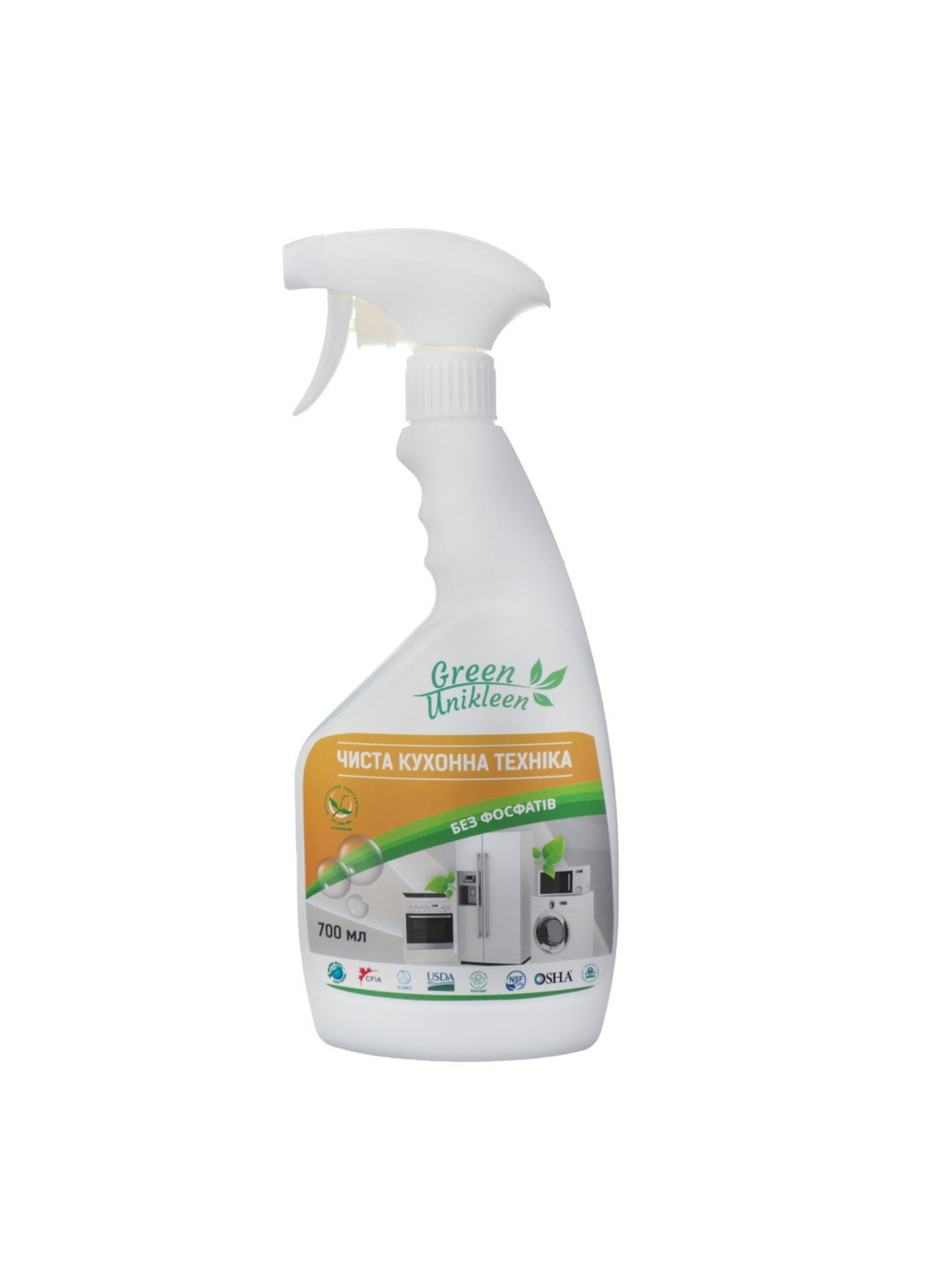 Экологическое средство для мытья кухонной техники "Чистая кухонная техника", 700 мл Green Unikleen (276000215)