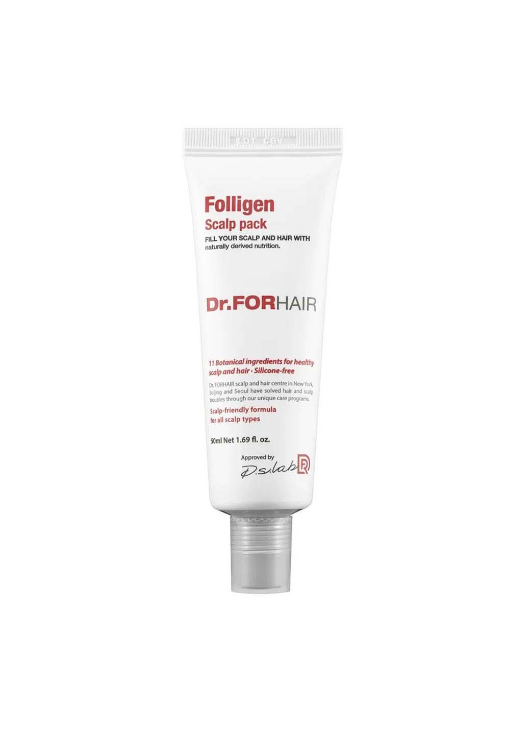 Оздоровлююча маска для шкіри голови Folligen Scalp Pack 50 мл Dr.Forhair (276057282)