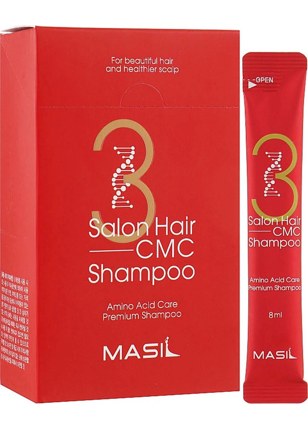 Шампунь восстанавливающий с аминокислотным комплексом 3 Salon Hair CMC Shampoo 8 мл MASIL (276057208)