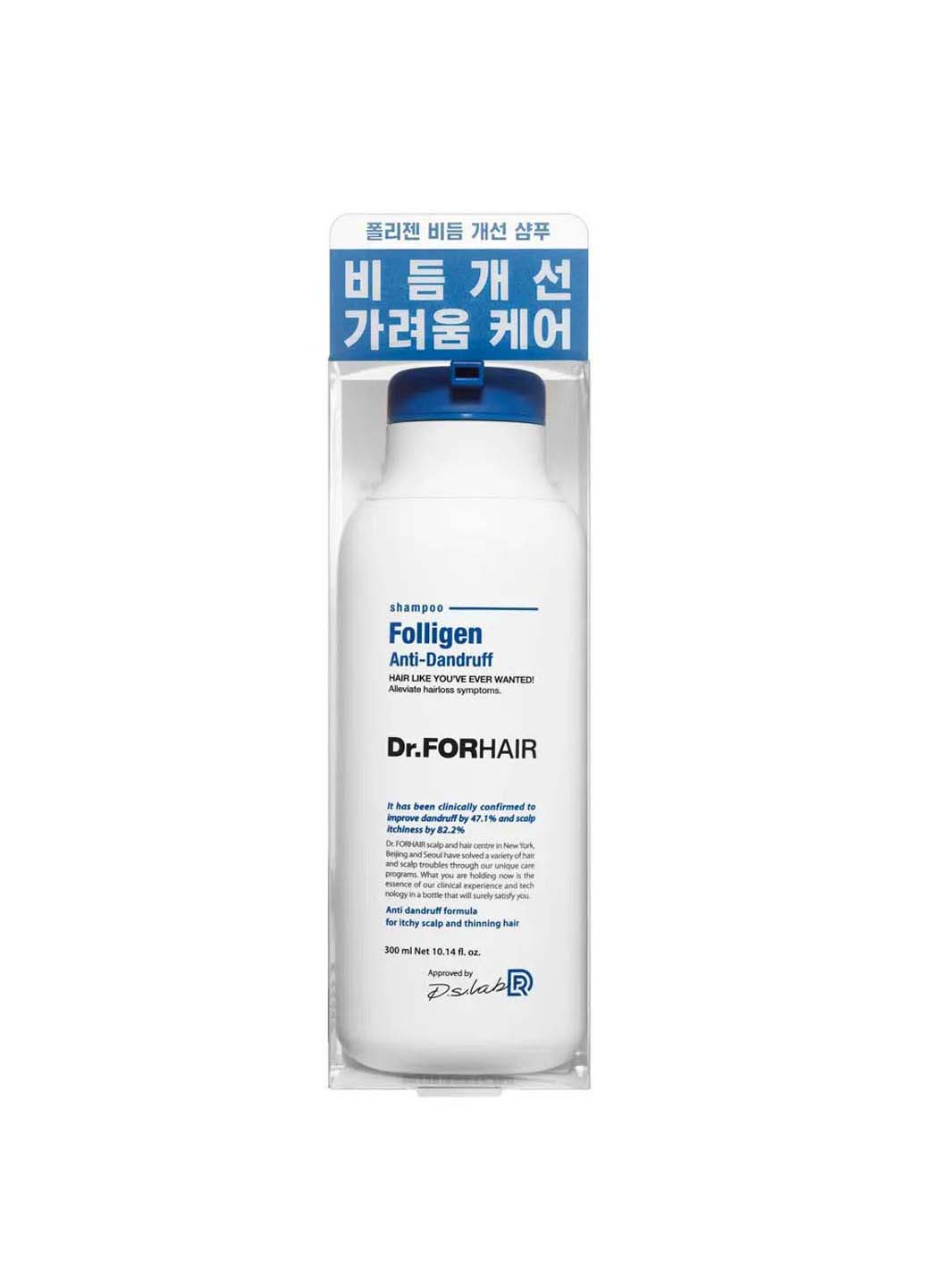 Шампунь против перхоти для ослабленных волос Folligen Anti-Dandruff Shampoo 300 мл Dr.Forhair (276057274)
