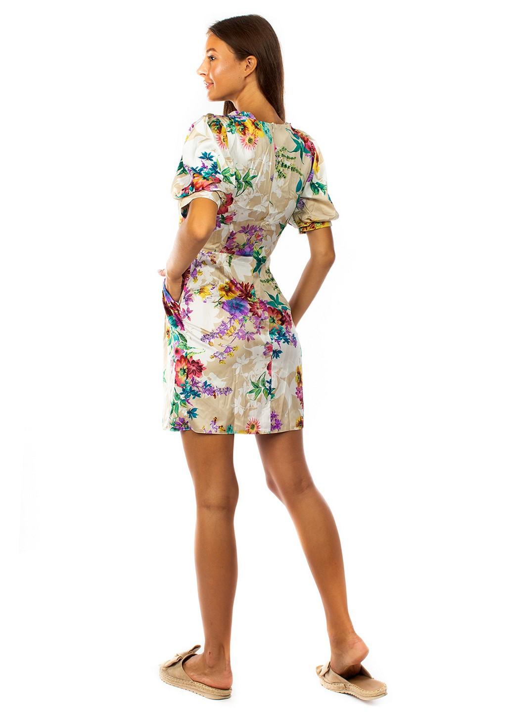 Комбинированное кэжуал платье Mtp с цветочным принтом