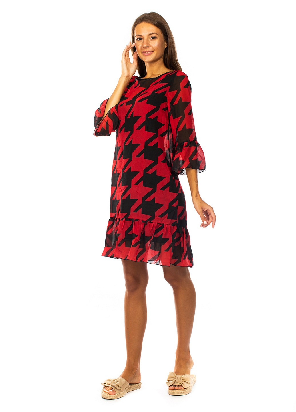 Червона кежуал сукня Mtp з абстрактним візерунком