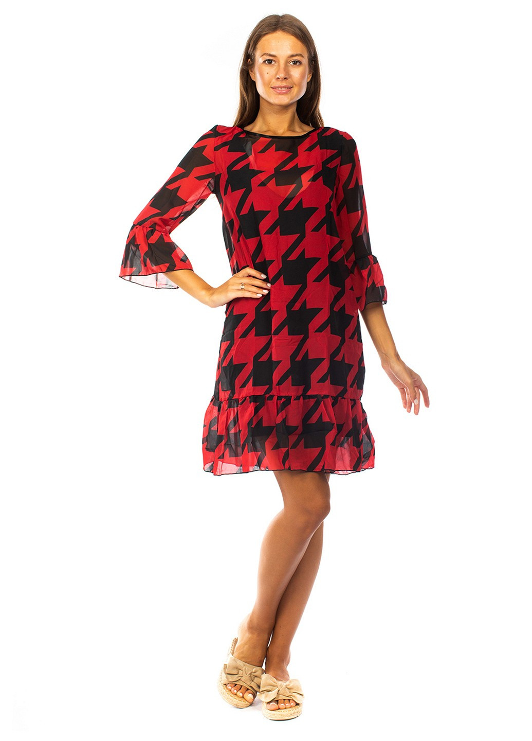 Червона кежуал сукня Mtp з абстрактним візерунком