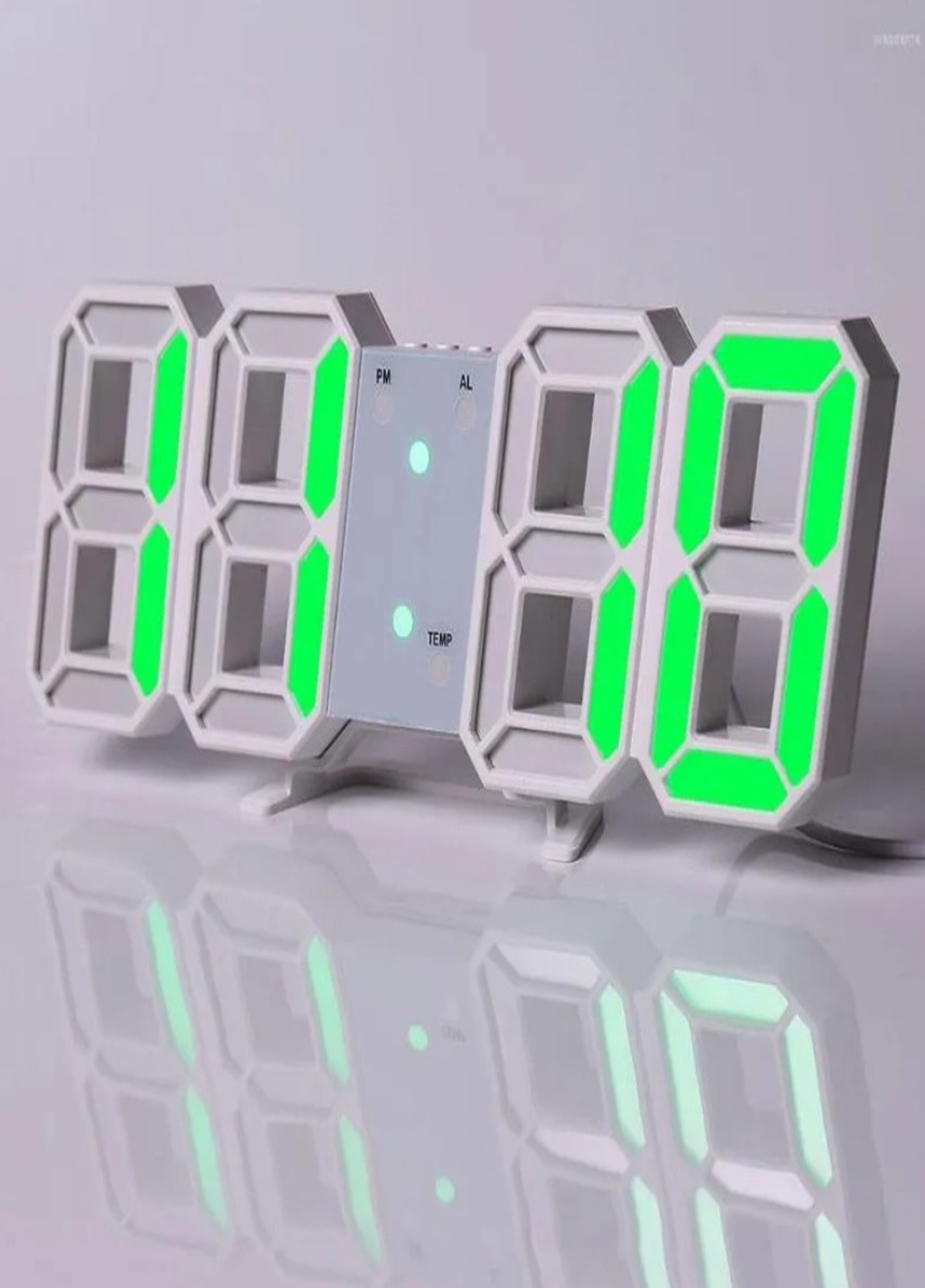 Настінний годинник світлодіодний цифровий годинник LED годинник з термометром No Brand (276070519)