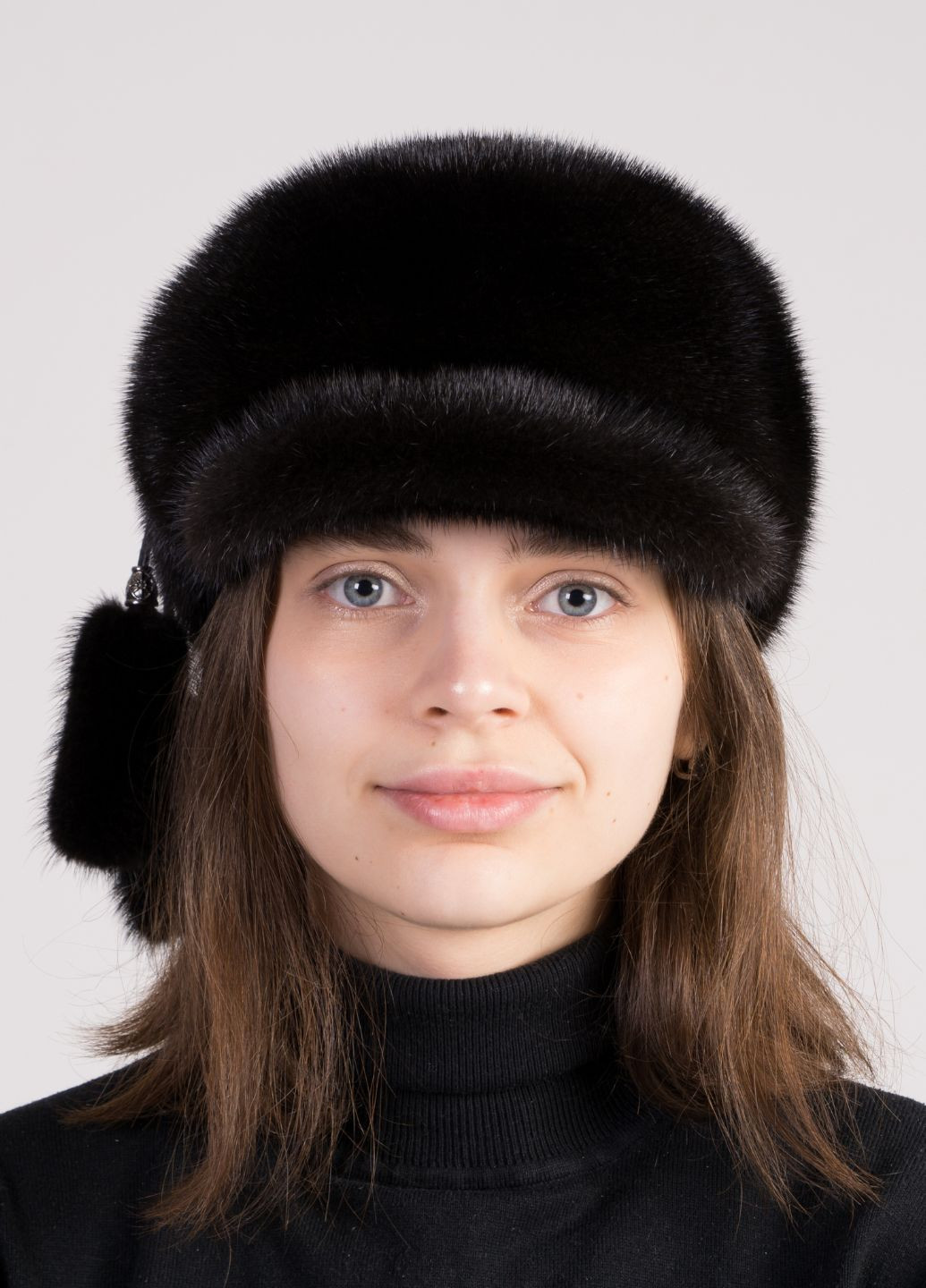Жіноча зимова норкова кепка Меховой Стиль кепи (276068636)