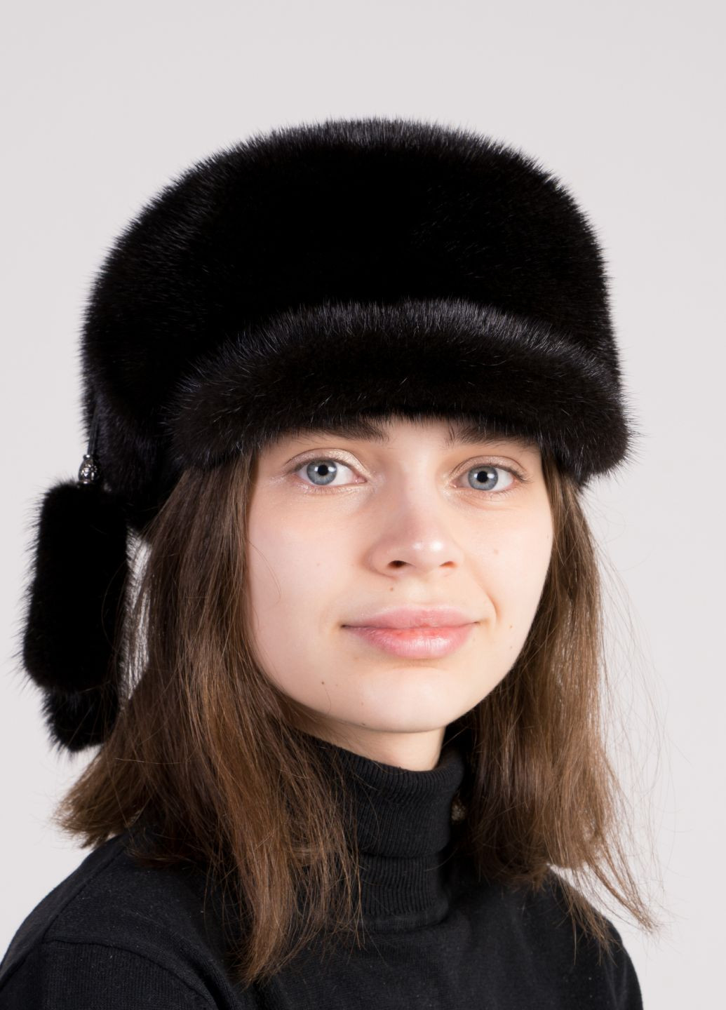 Жіноча зимова норкова кепка Меховой Стиль кепи (276068636)