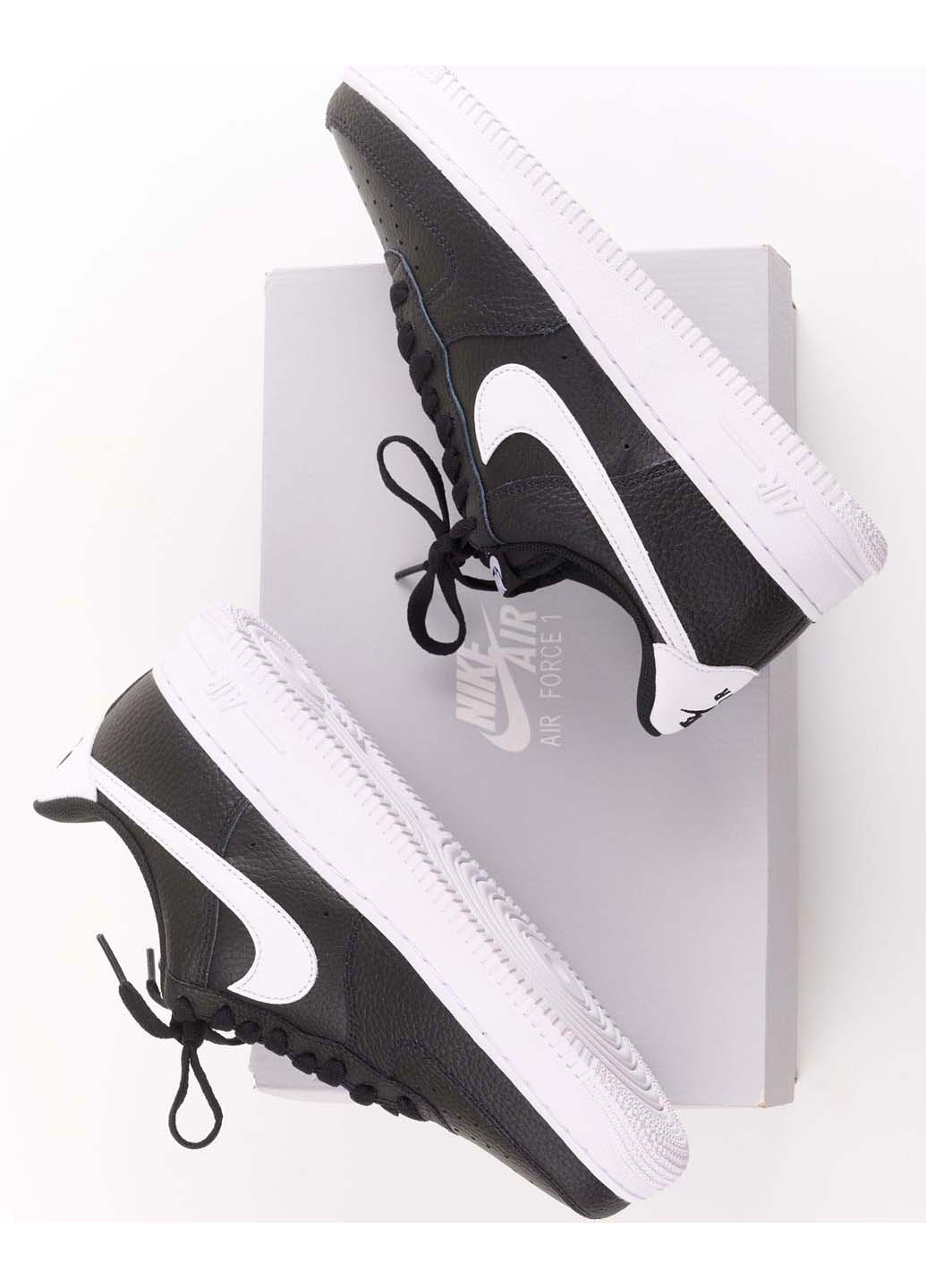 Чорно-білі Осінні чоловічі кросівки air force 1’07 ct2302-002 Nike