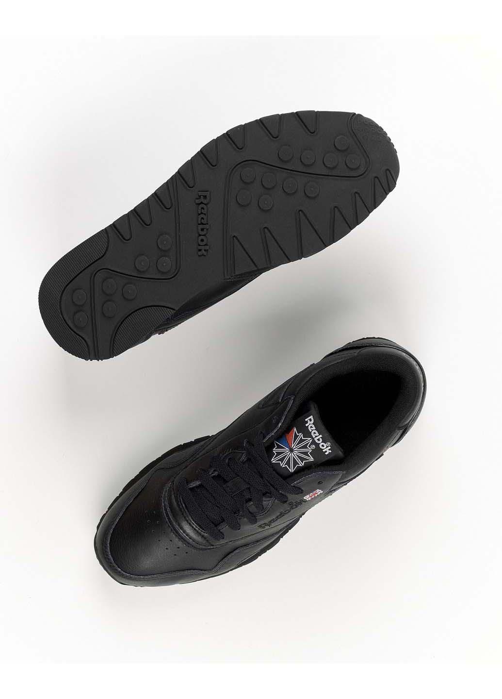 Чорні чоловічі кросівки classic leather plus gv8541 демісезон Reebok