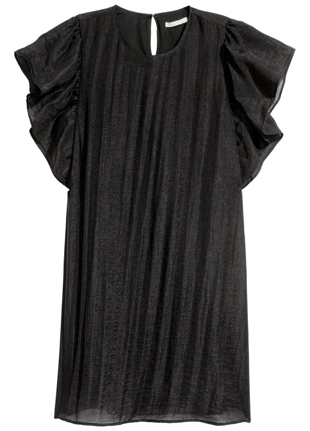 Черное кэжуал платье с микро-дефектом H&M однотонное