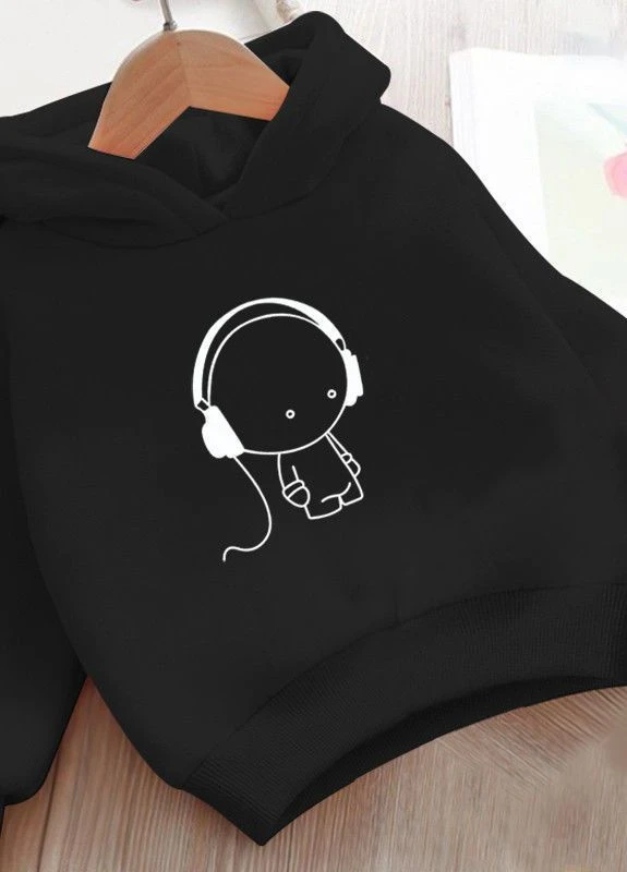 Худі з Принтом Чорне No Brand (276254792)