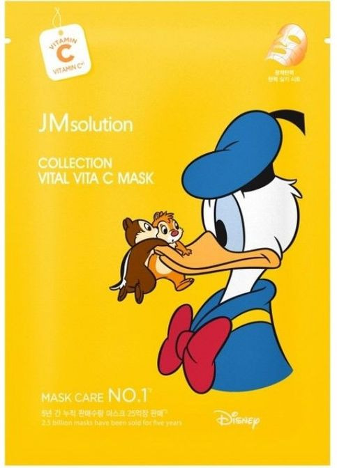 Тканинна маска для обличчя з вітаміном С Disney Collection Vital Vita C, 30ml JMsolution (276190560)