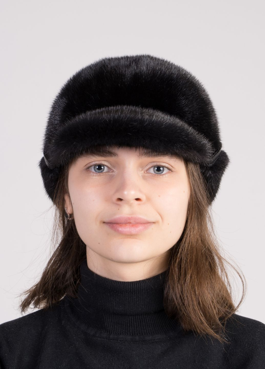 Жіноча норкова кепка Меховой Стиль жокейка (276254815)