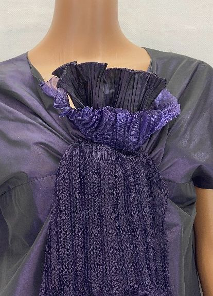 Фиолетовое коктейльное платье баллон Sportmax однотонное
