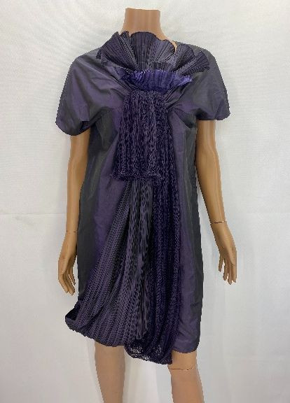 Фиолетовое коктейльное платье баллон Sportmax однотонное