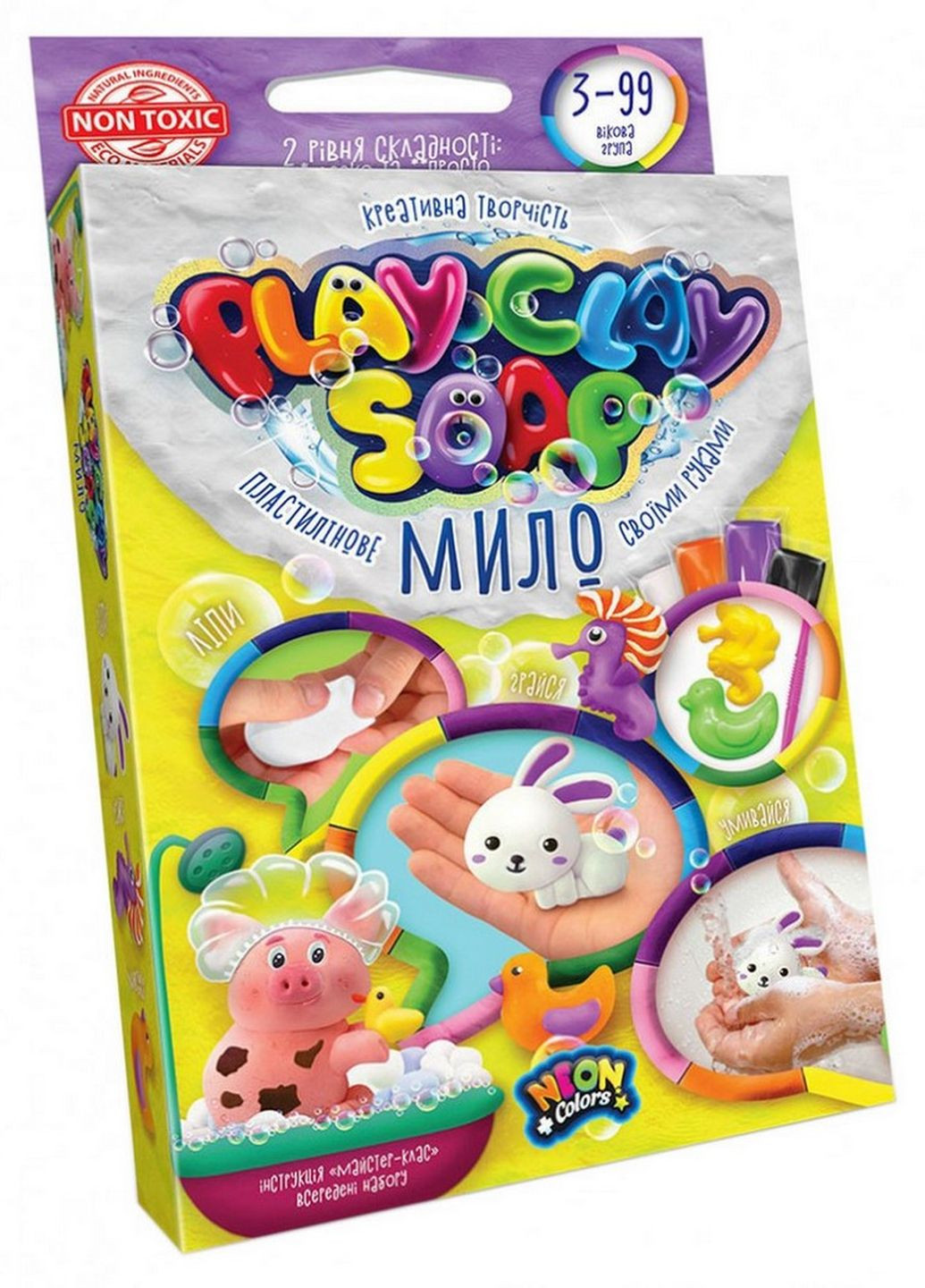 Набір креативної творчості "Пластилінове мило" PCS-02 Play Clay Soap, малий, укр, 4 кольори Зайчик Danko Toys (276383324)