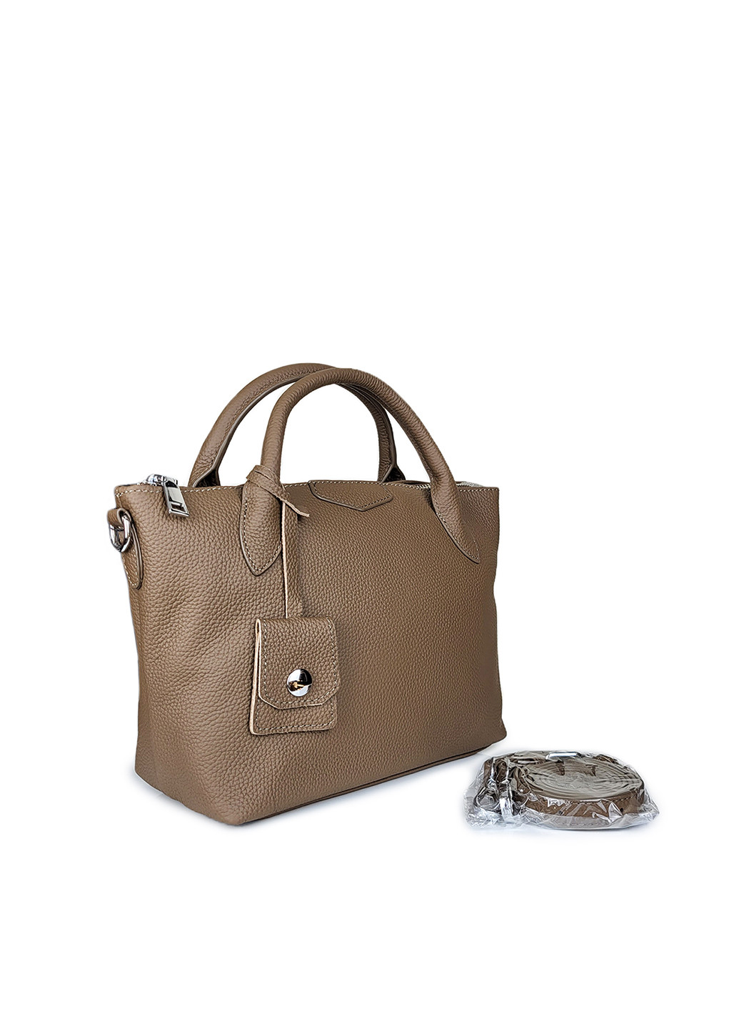 Шкіряна жіноча сумка середня коричнева,,7715 кор Fashion (276390288)
