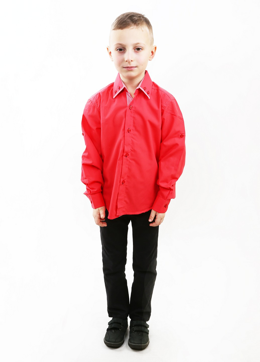 Красная кэжуал рубашка однотонная Mtp