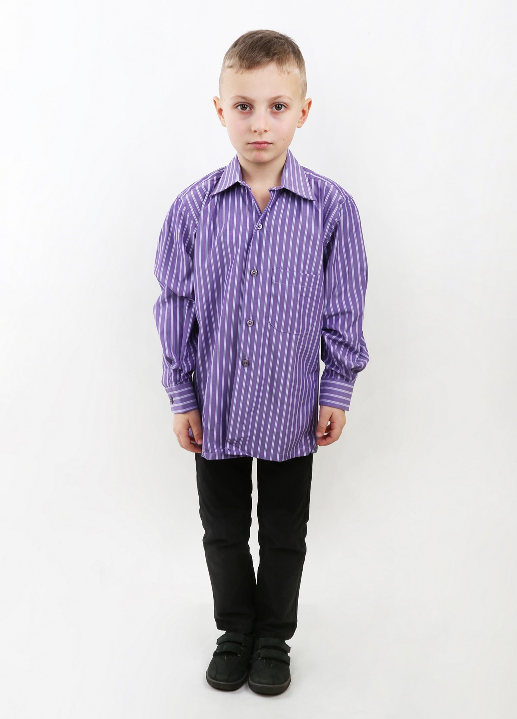 Фиолетовая кэжуал рубашка в полоску Mtp