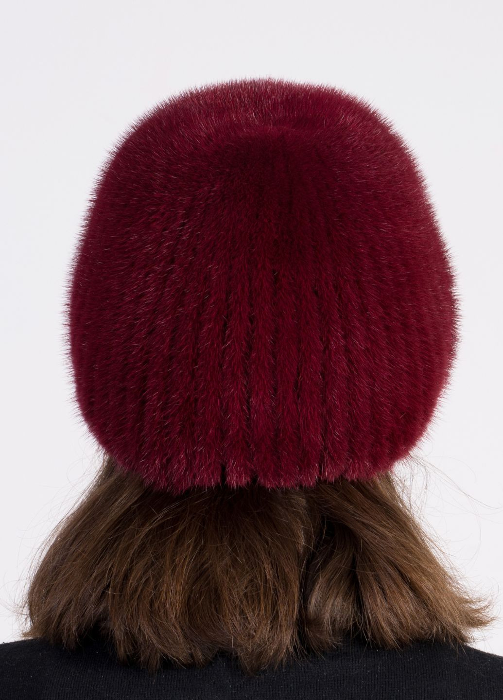 Женская норковая зимняя шапка на вязаной основе Меховой Стиль лобик (276394110)