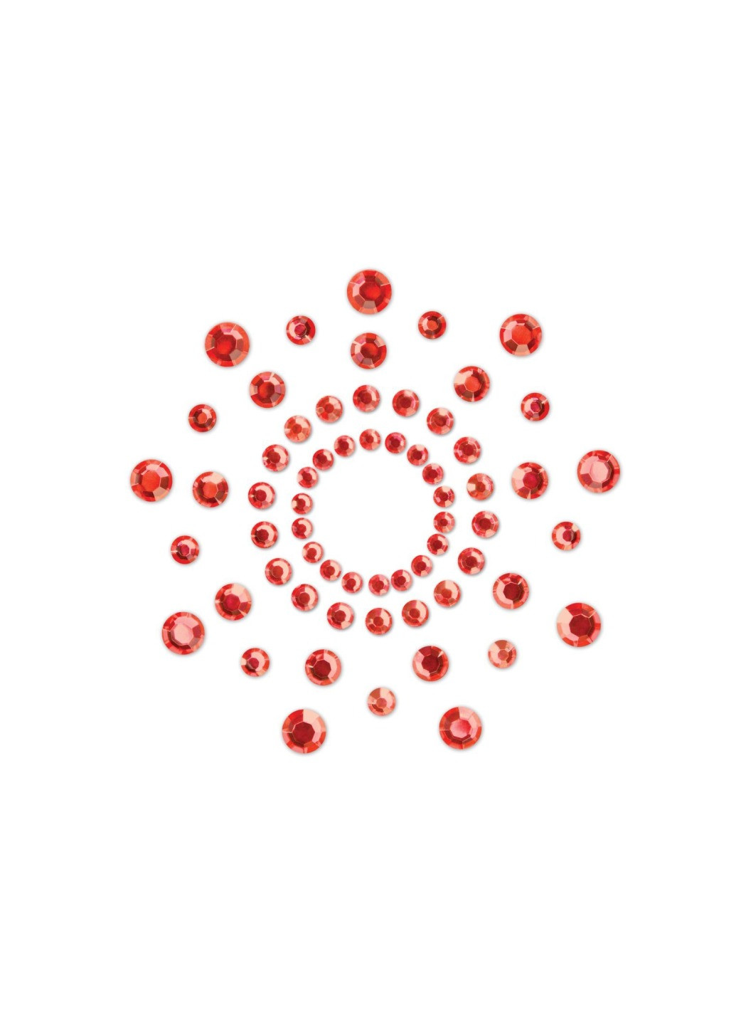 Пестіс з кристалів - Mimi Red, прикраса на груди Bijoux Indiscrets (276390533)