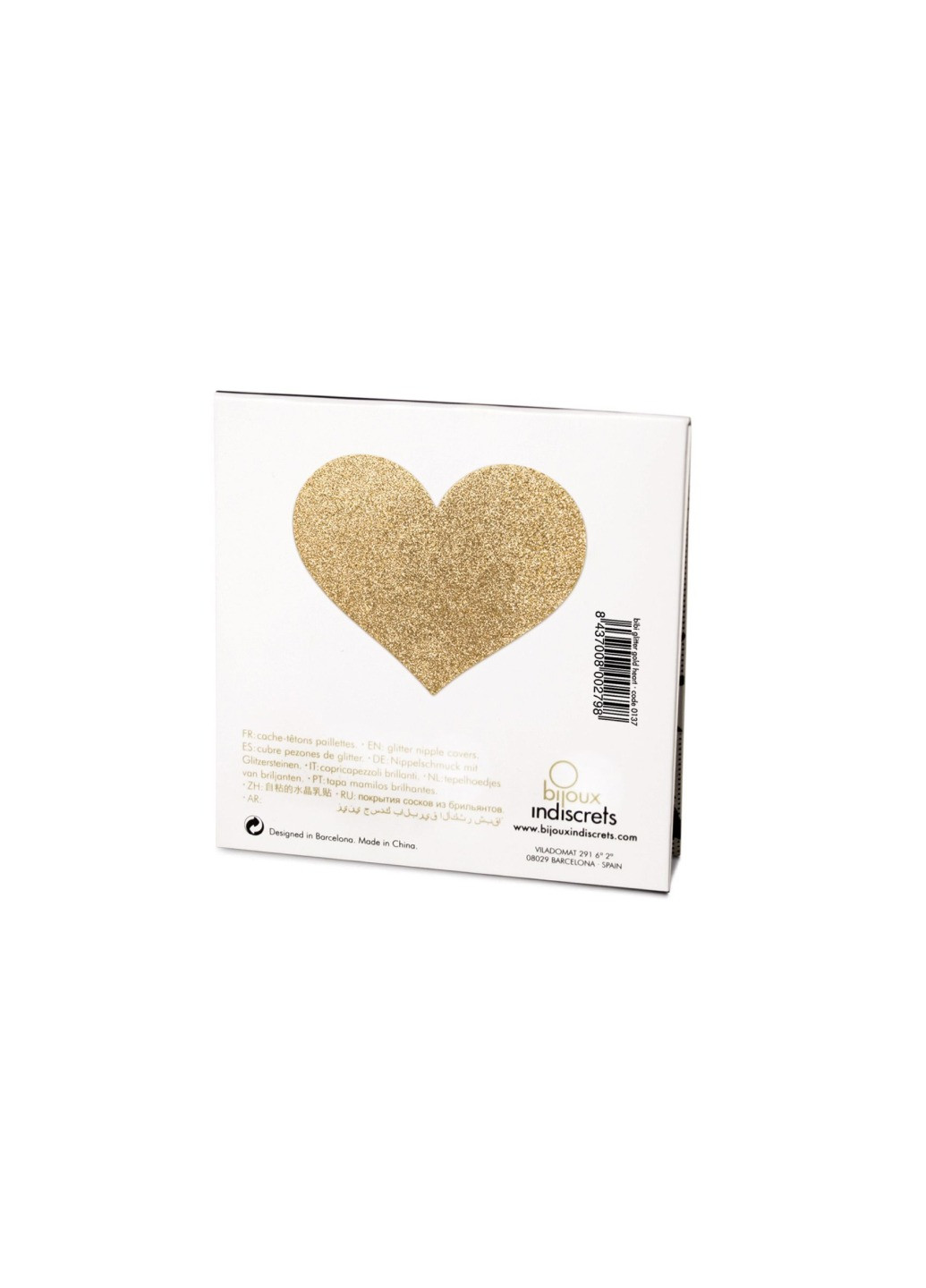 Пестіс - стикини - Flash Heart Gold, наклейки на соски Bijoux Indiscrets (276390542)
