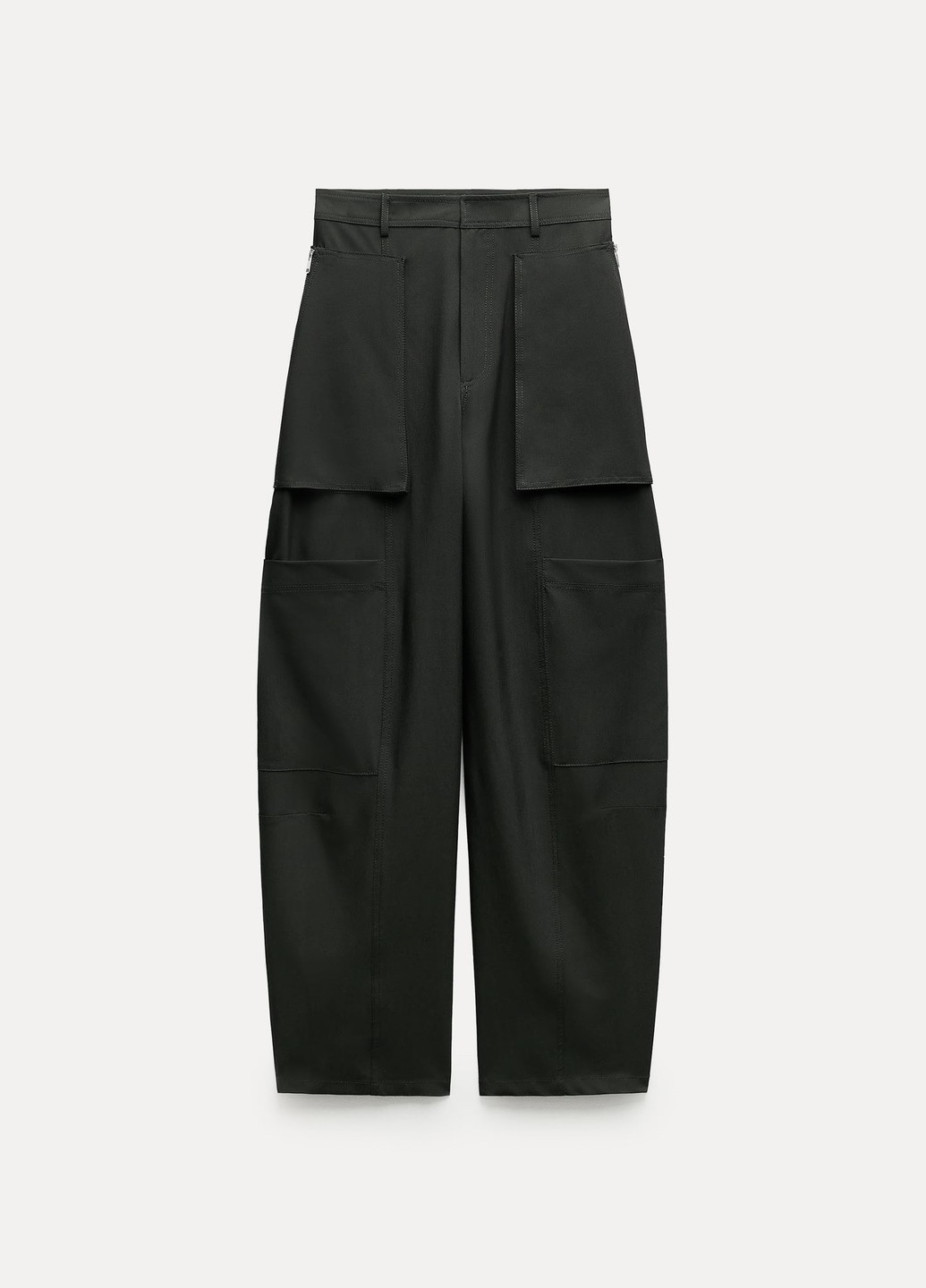 Темно-зеленые повседневный демисезонные брюки Zara