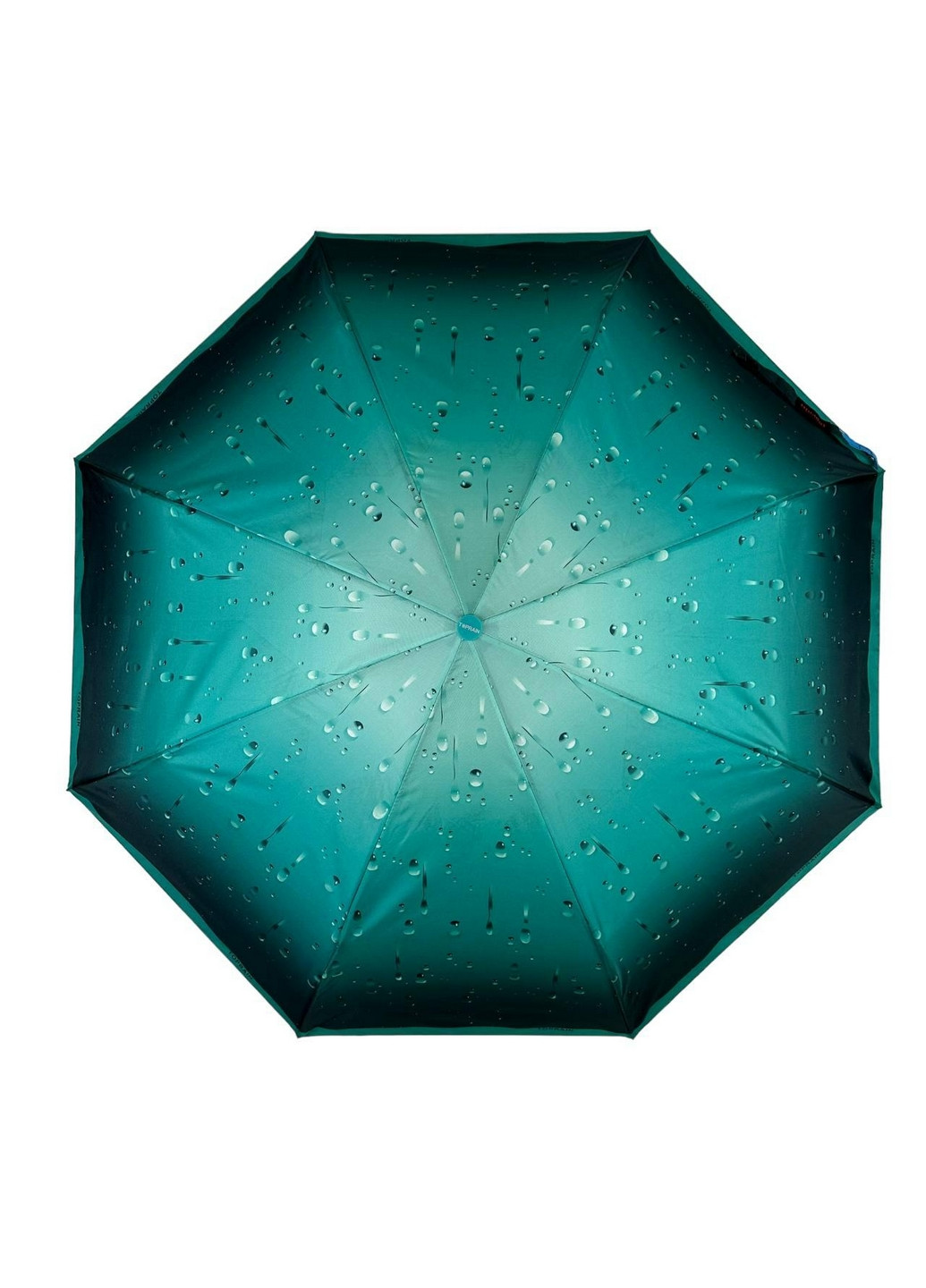 Бирюзовый женский зонт полуавтомат Toprain (276392266)