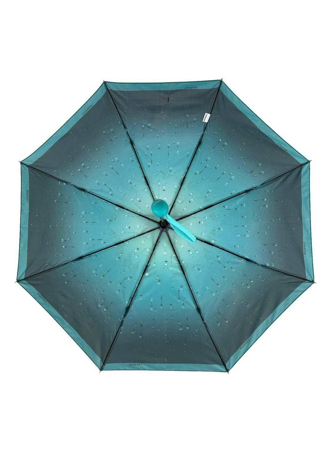 Бирюзовый женский зонт полуавтомат Toprain (276392266)