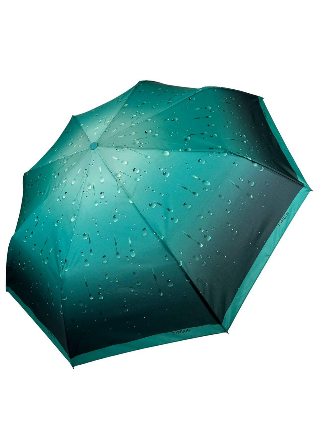 Бирюзовый женский зонт полуавтомат Toprain (276392266)