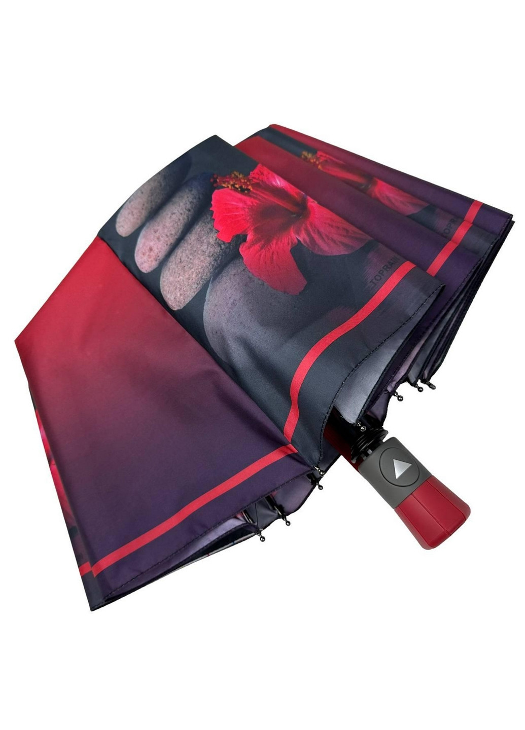 Червона жіноча парасоля напівавтомат Toprain (276392069)