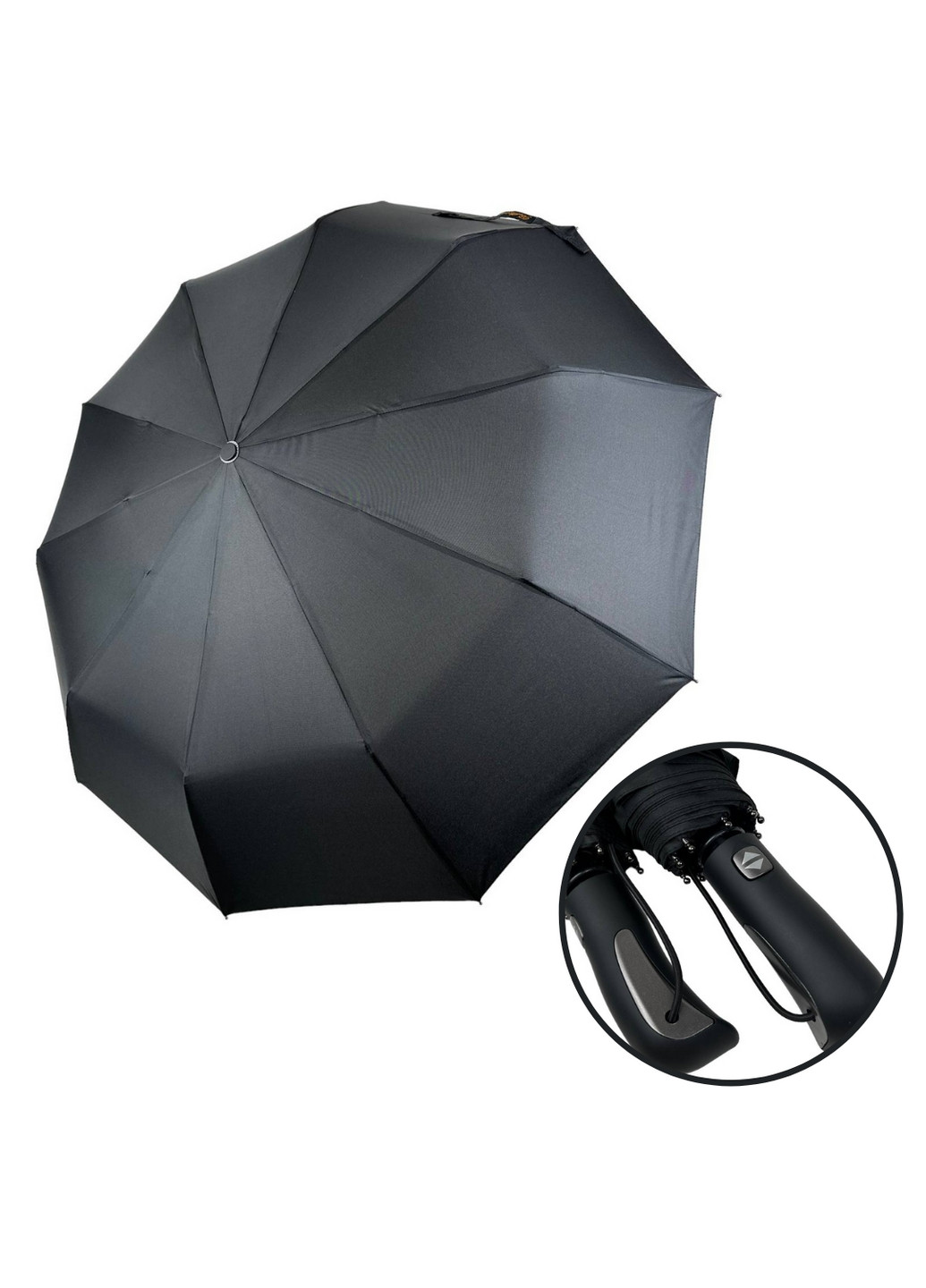 Чёрный мужской зонт автомат Bellissima (276392155)