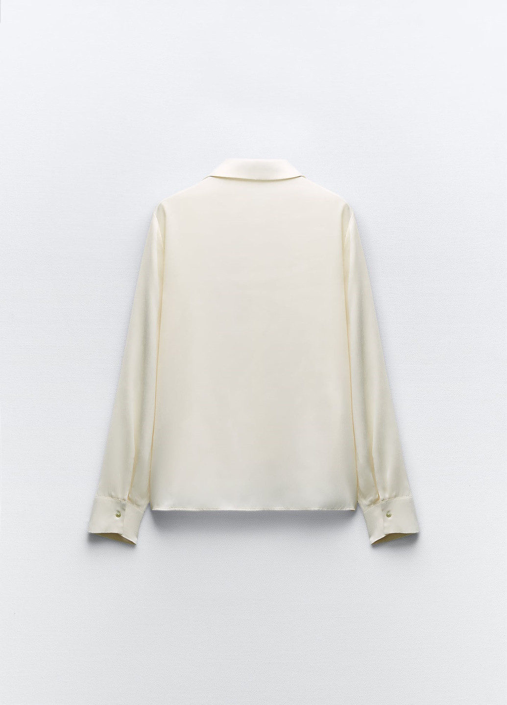 Молочная классическая рубашка однотонная Zara