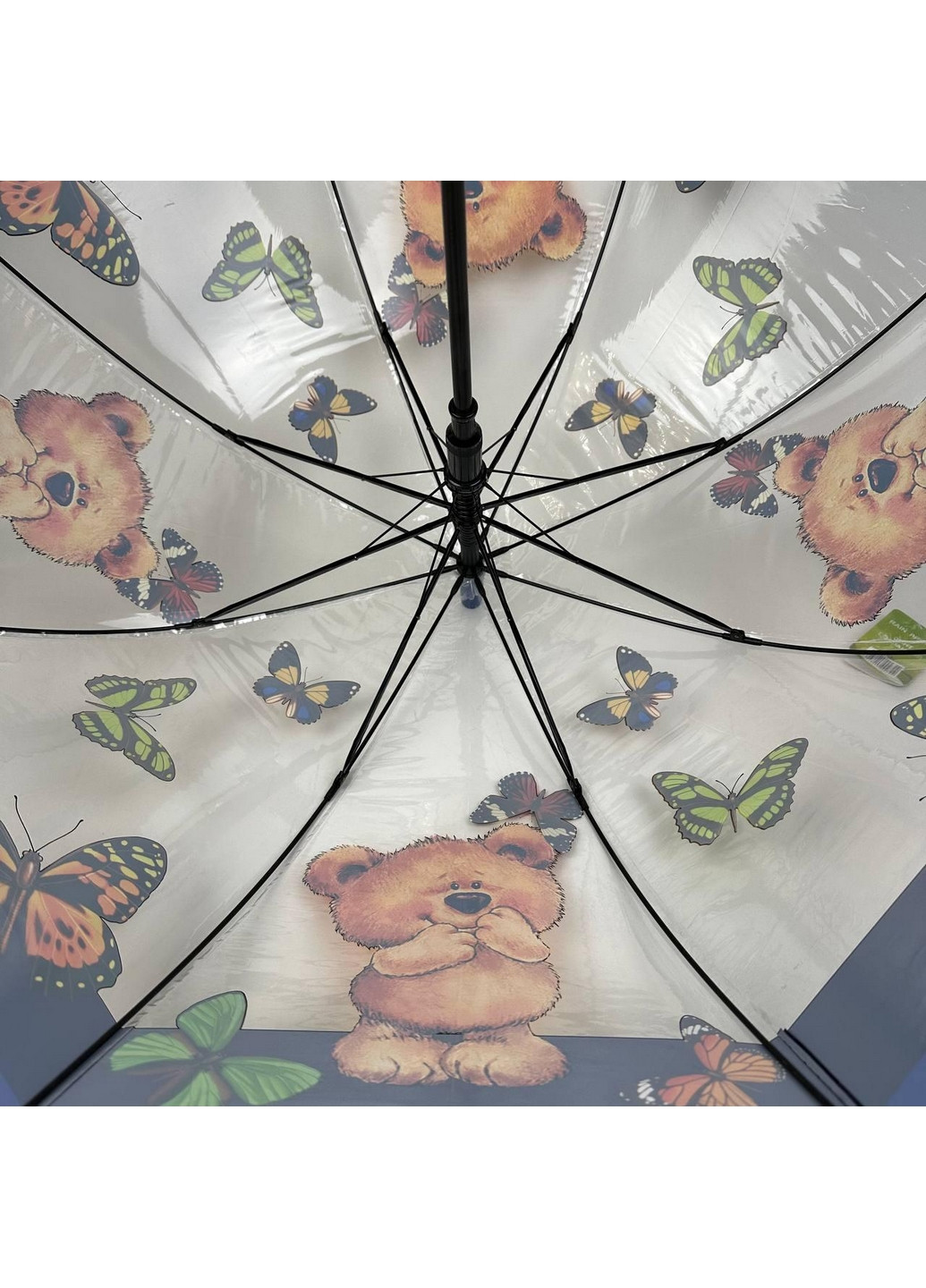 Детский прозрачный зонт трость полуавтомат Rain (276392023)