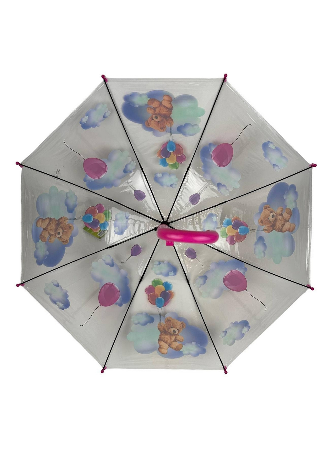 Детский прозрачный зонт трость полуавтомат Rain (276392029)