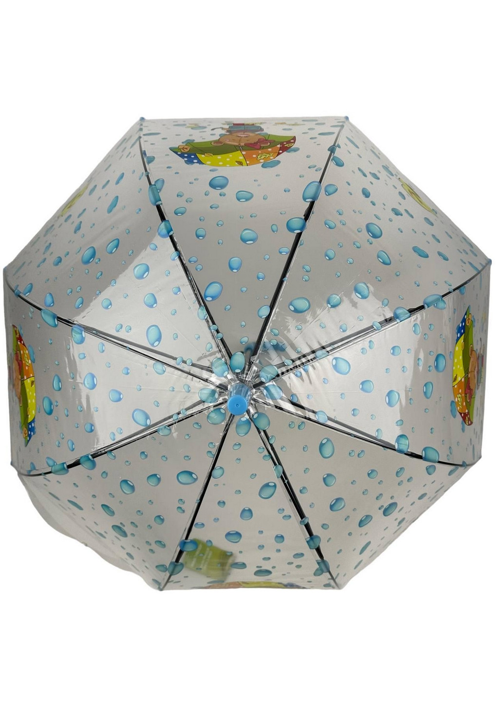 Дитяча прозора парасолька тростина напівавтомат Rain (276392011)