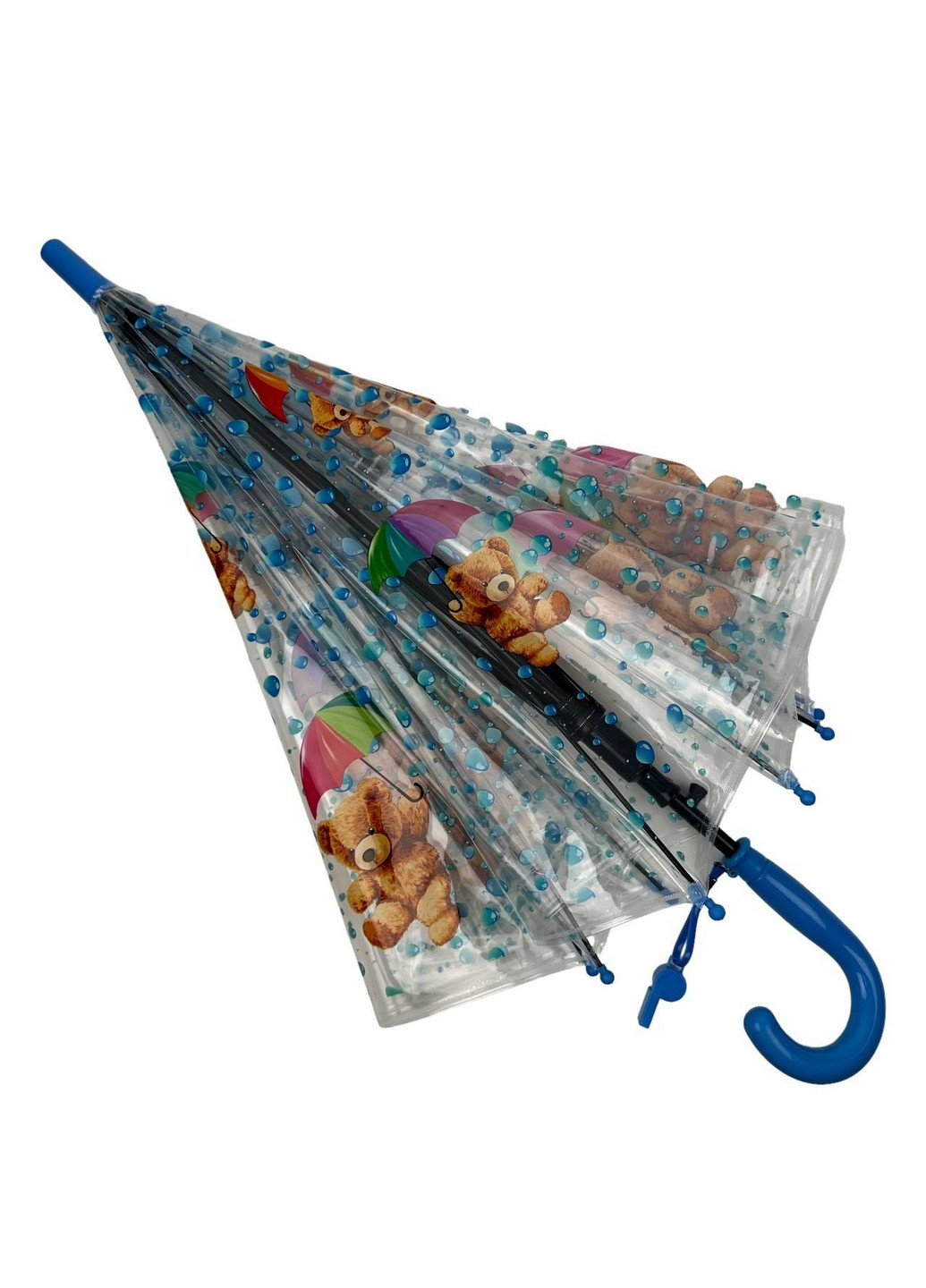 Детский прозрачный зонт трость полуавтомат Rain (276392009)