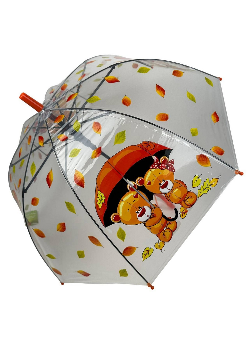 Дитяча прозора парасолька тростина напівавтомат Rain (276391997)
