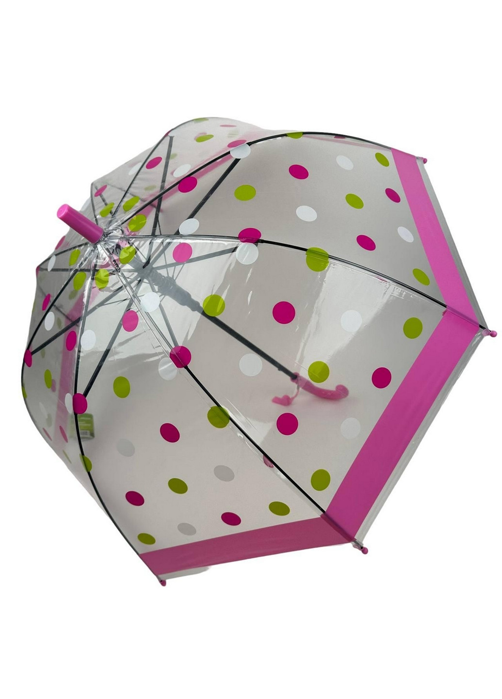 Дитяча прозора парасолька тростина напівавтомат Rain (276392001)