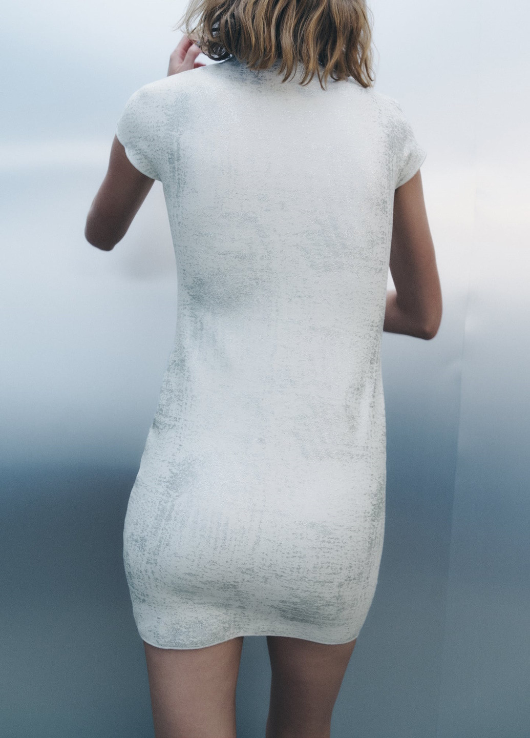 Срібна святковий сукня Zara однотонна