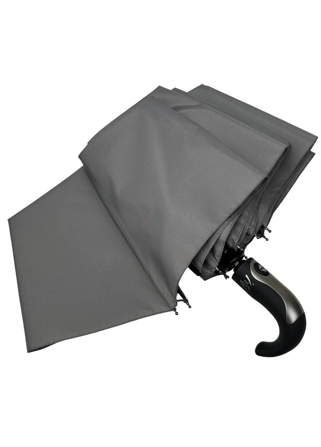 Серый семейный складной зонт автомат Frei Regen (276392091)