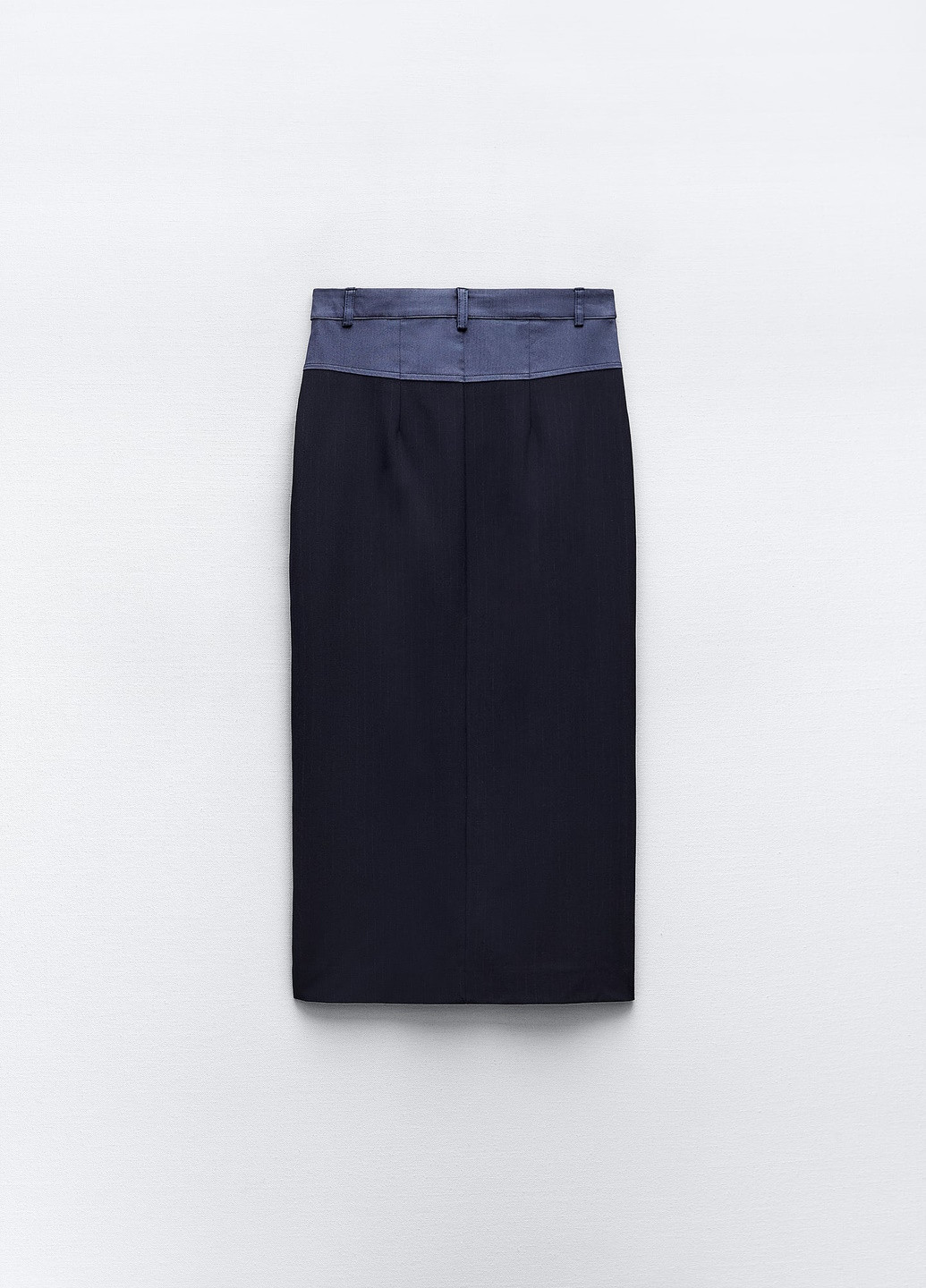 Темно-синяя праздничный в полоску юбка Zara