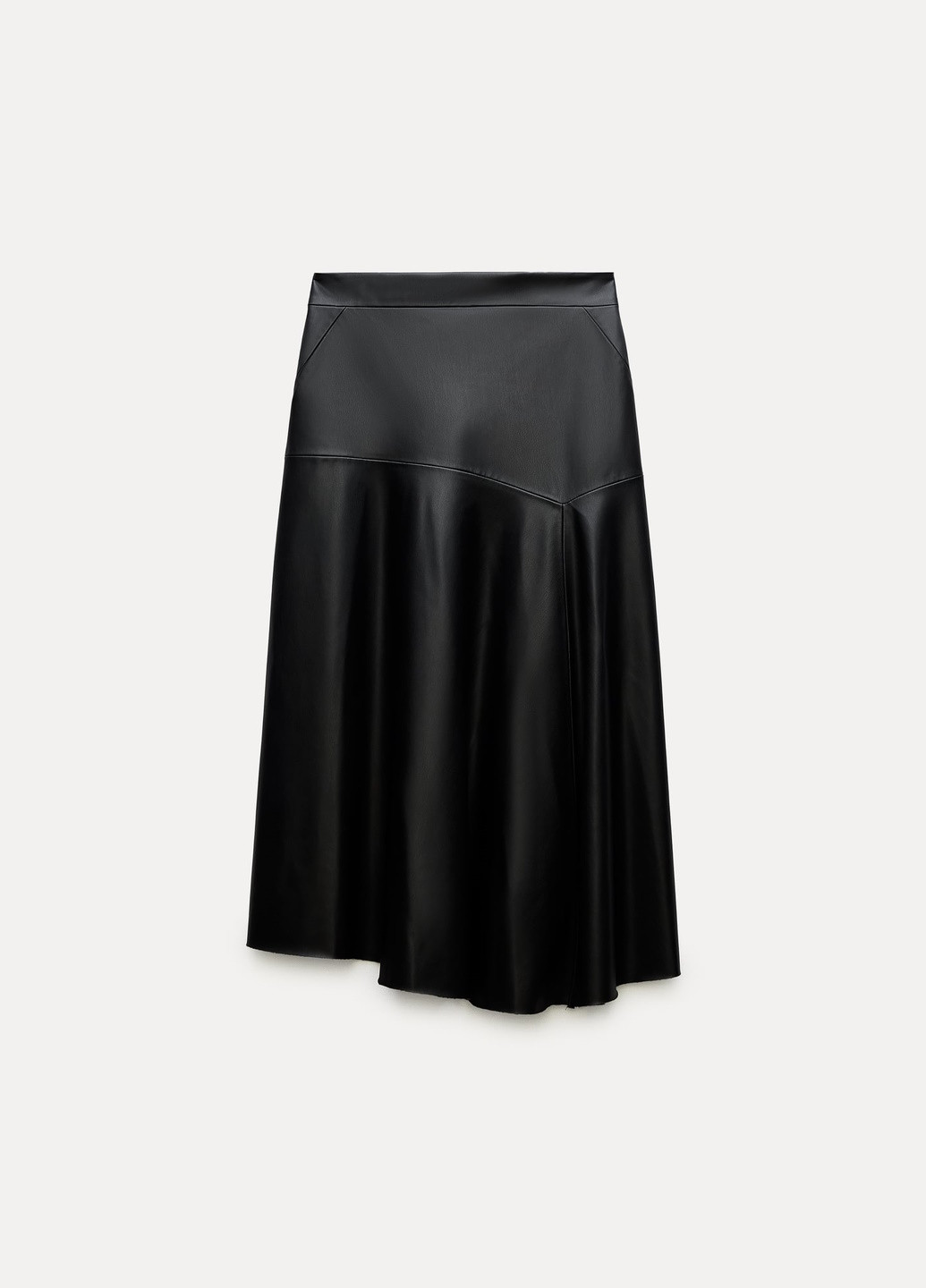 Черная офисная однотонная юбка Zara