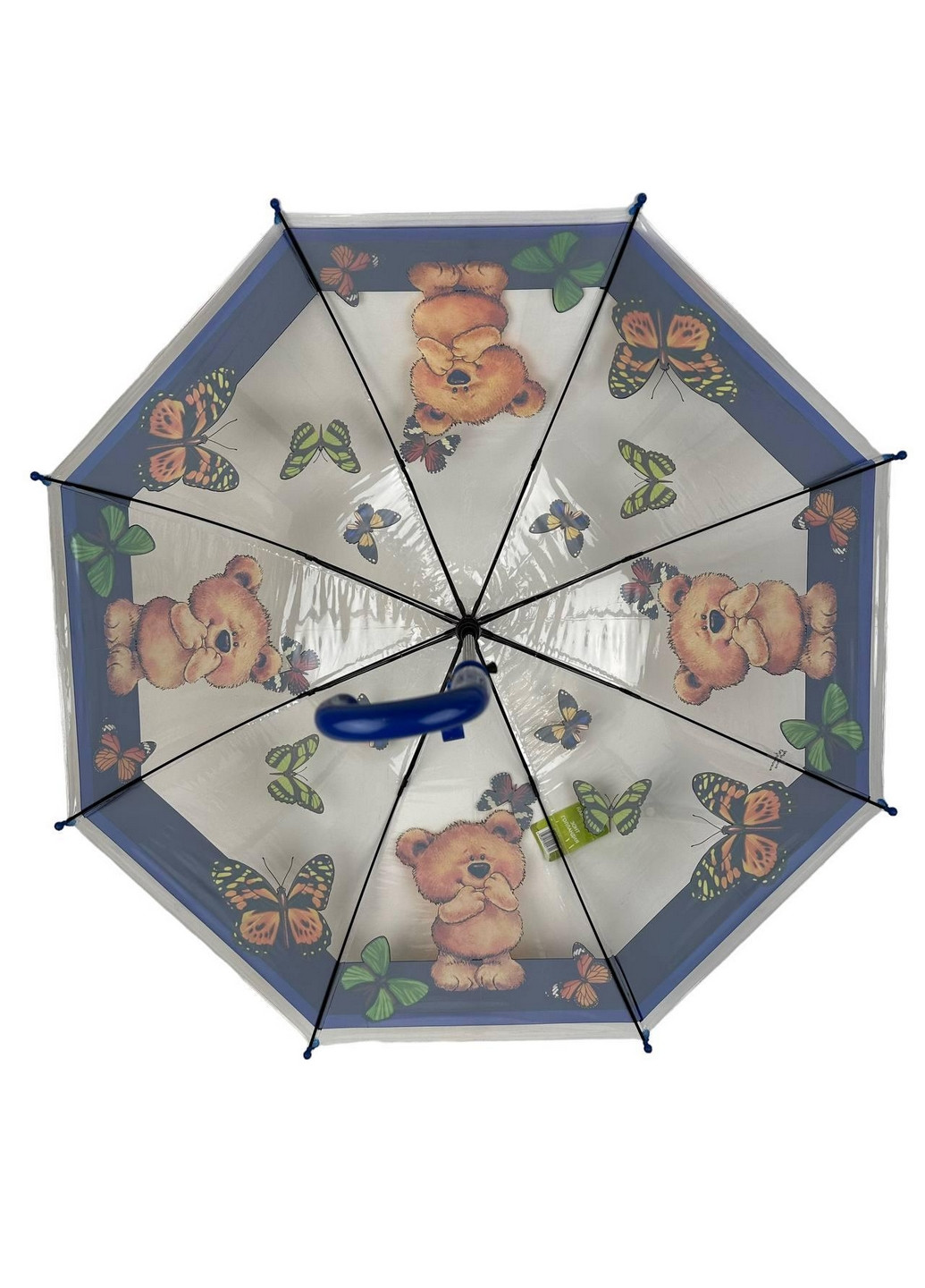 Дитяча прозора парасолька тростина напівавтомат Rain (276392410)