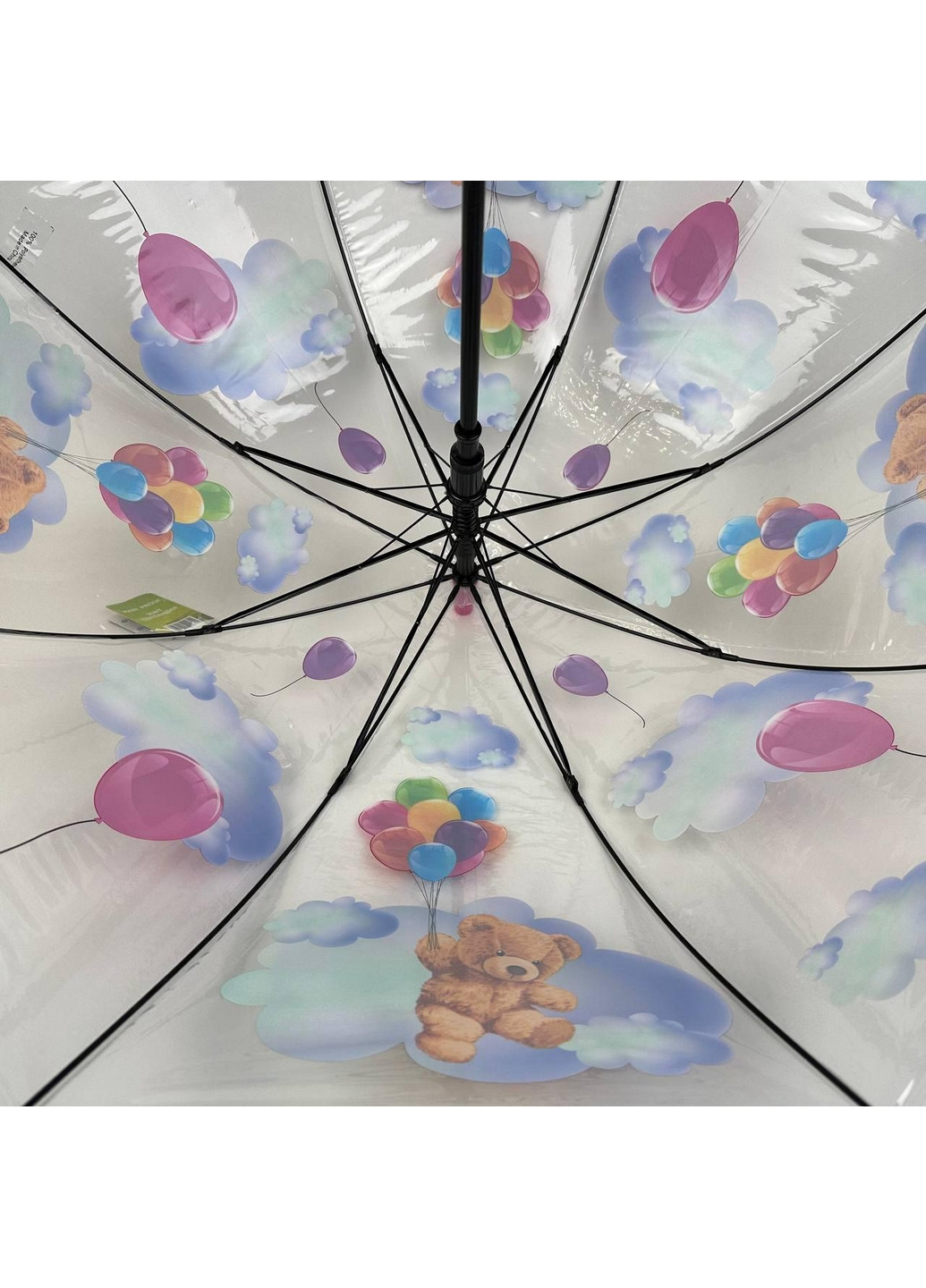 Дитяча прозора парасолька тростина напівавтомат Rain (276392399)